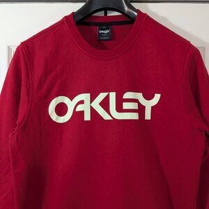 Oakley Spell Out Crewneck Red Sweatshirt Custom Fit - Size M